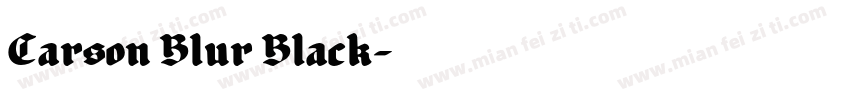 Carson Blur Black字体转换